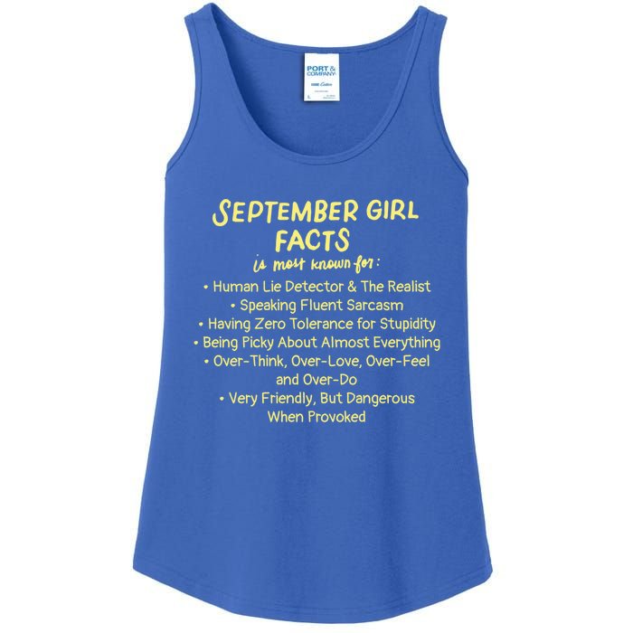 September Facts Birthday Funny Gift Born In September Virgo Gift Ladies Essential Tank