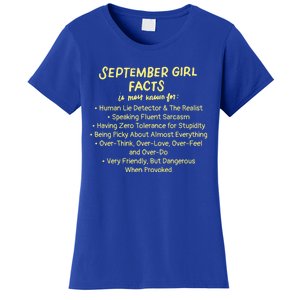 September Facts Birthday Funny Gift Born In September Virgo Gift Women's T-Shirt