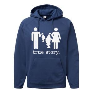 Small Fish Big Fish True Story Fishing Girl Boy Performance Fleece Hoodie