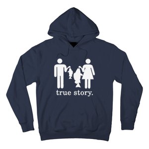 Small Fish Big Fish True Story Fishing Girl Boy Hoodie