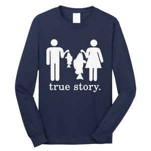 Small Fish Big Fish True Story Fishing Girl Boy Long Sleeve Shirt