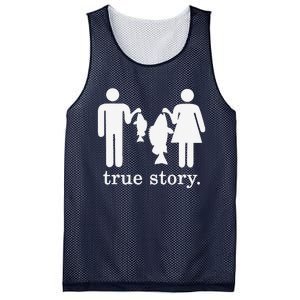 Small Fish Big Fish True Story Fishing Girl Boy Mesh Reversible Basketball Jersey Tank