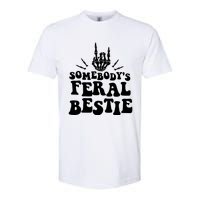 SomebodyS Feral Bestie Cool Bone Skeleton Softstyle CVC T-Shirt