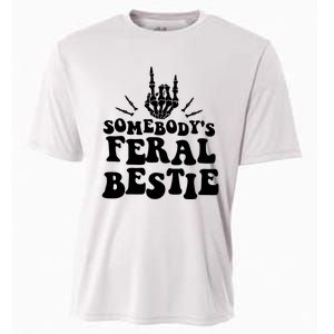 SomebodyS Feral Bestie Cool Bone Skeleton Cooling Performance Crew T-Shirt