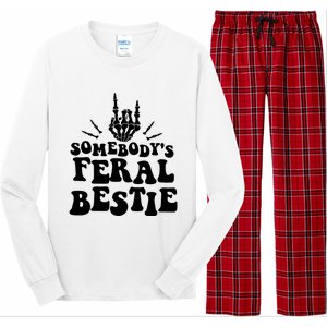 SomebodyS Feral Bestie Cool Bone Skeleton Long Sleeve Pajama Set