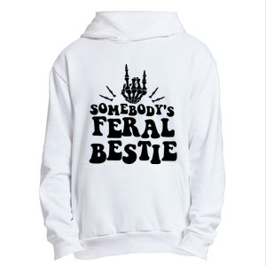 SomebodyS Feral Bestie Cool Bone Skeleton Urban Pullover Hoodie