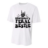 SomebodyS Feral Bestie Cool Bone Skeleton Performance Sprint T-Shirt