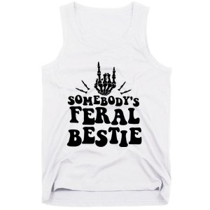 SomebodyS Feral Bestie Cool Bone Skeleton Tank Top