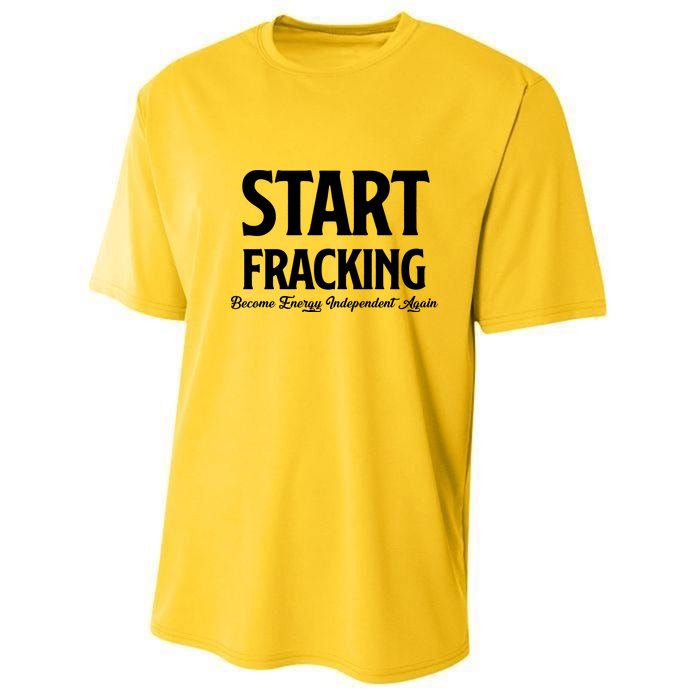 Start Fracking Become Energy Independent Again Youth Performance Sprint T-Shirt