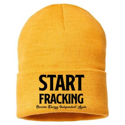 Start Fracking Become Energy Independent Again Sustainable Knit Beanie