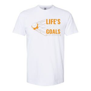 Soccer For Boyss LifeS About Goals Boyss Soccer Softstyle CVC T-Shirt