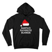 SantaS Favorite Blonde Christmas Hat Funny Xmas Hoodie