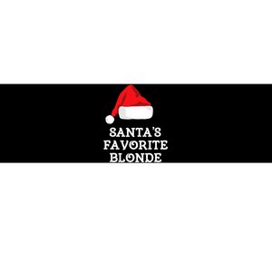 SantaS Favorite Blonde Christmas Hat Funny Xmas Bumper Sticker