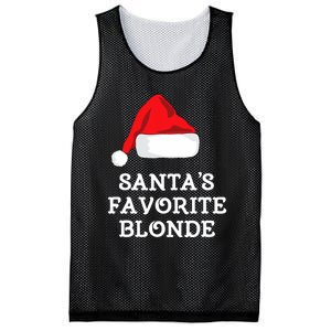 SantaS Favorite Blonde Christmas Hat Funny Xmas Mesh Reversible Basketball Jersey Tank