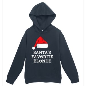 SantaS Favorite Blonde Christmas Hat Funny Xmas Urban Pullover Hoodie