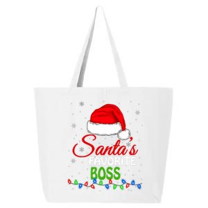 SantaS Favorite Boss Santa Hat Lights. Funny Christmas 25L Jumbo Tote