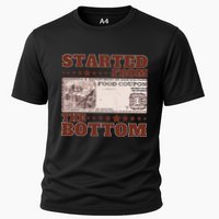 Started From Bottom Food Stamp Coupon stars 2 Cooling Performance Crew T-Shirt