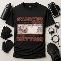 Started From Bottom Food Stamp Coupon stars 2 Cooling Performance Crew T-Shirt