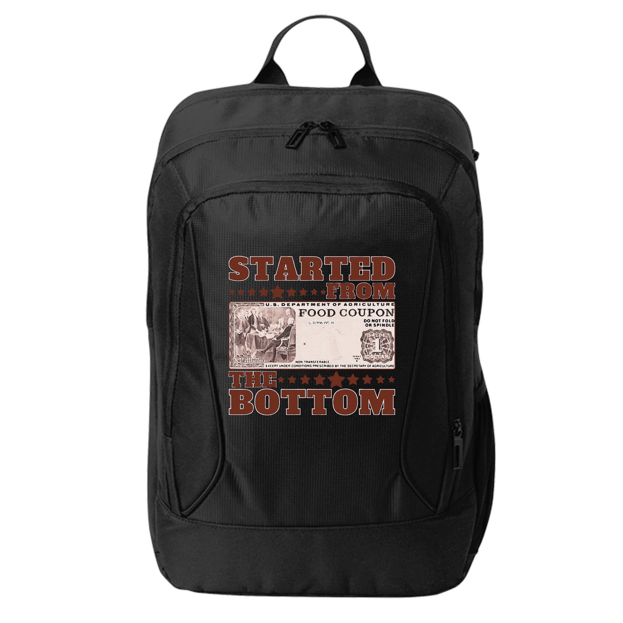 Started From Bottom Food Stamp Coupon stars 2 City Backpack