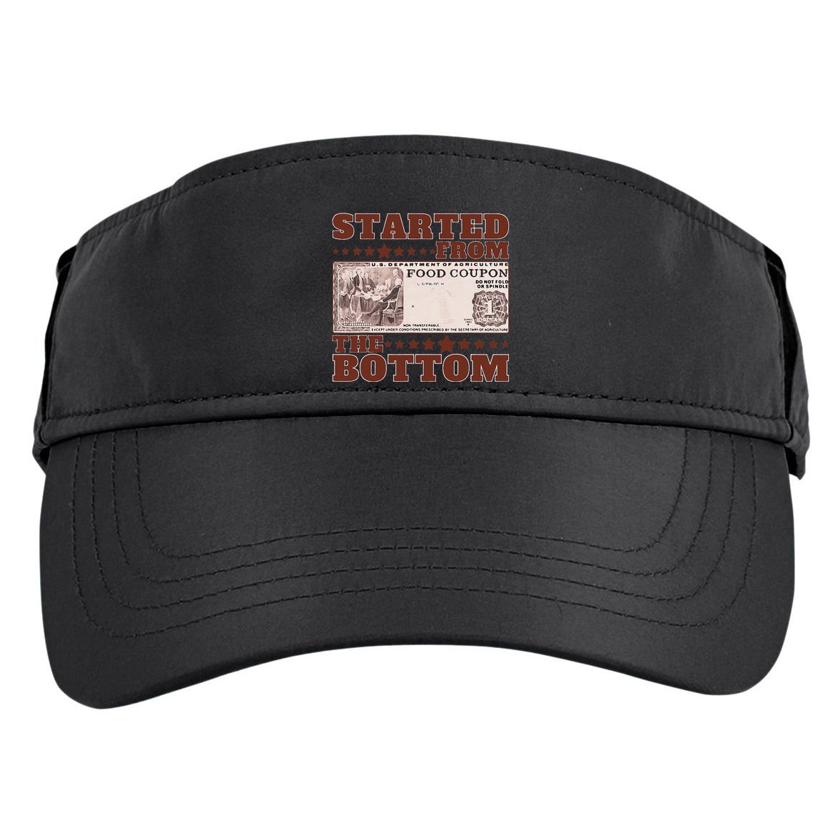 Started From Bottom Food Stamp Coupon stars 2 Adult Drive Performance Visor