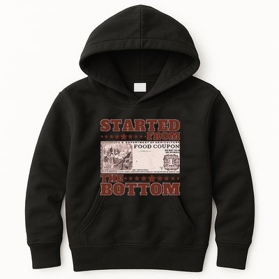 Started From Bottom Food Stamp Coupon stars 2 Kids Hoodie