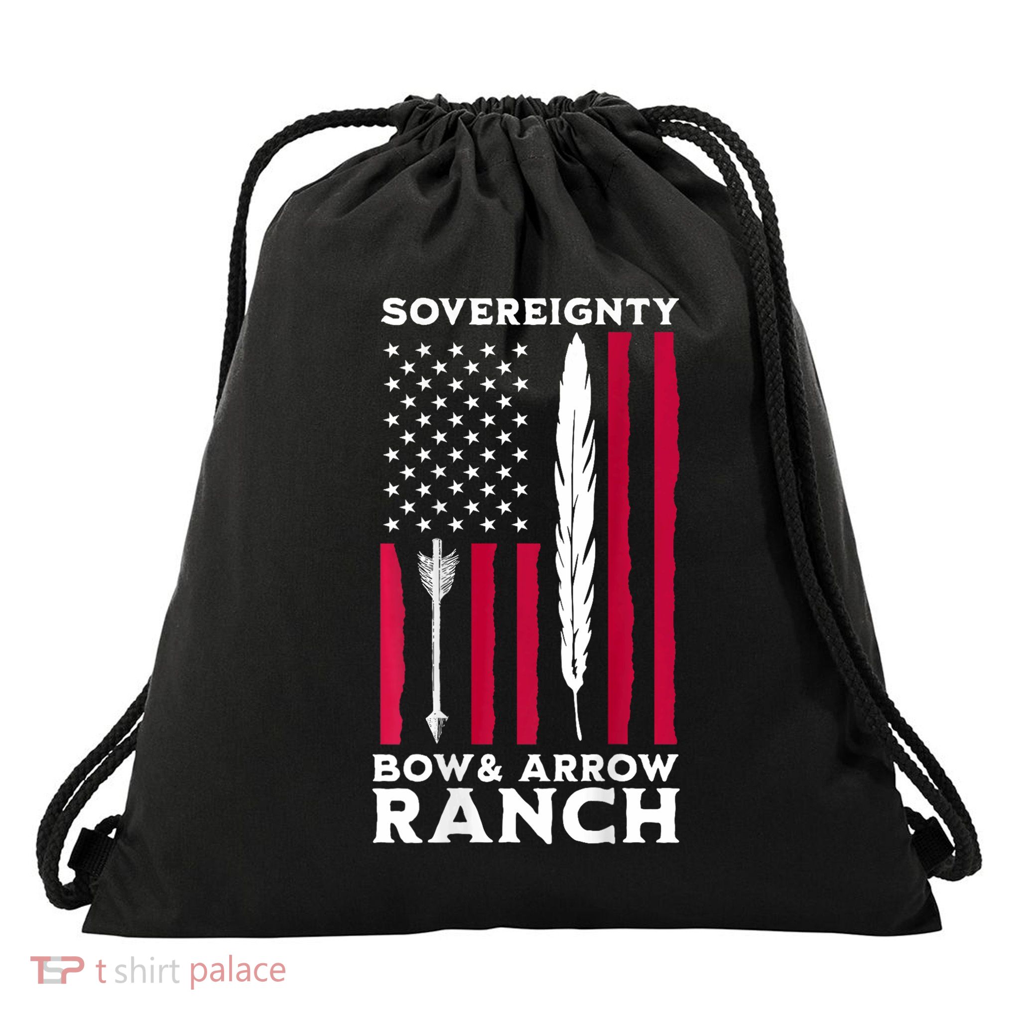 Sovereignty Flag Bow & Arrow Ranch Drawstring Bag