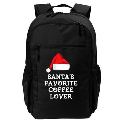 SantaS Favorite Coffee Lover Christmas Funny Hat Drinking Daily Commute Backpack