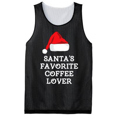 SantaS Favorite Coffee Lover Christmas Funny Hat Drinking Mesh Reversible Basketball Jersey Tank