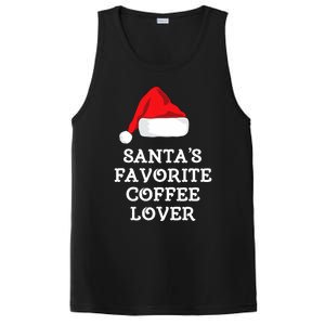 SantaS Favorite Coffee Lover Christmas Funny Hat Drinking PosiCharge Competitor Tank