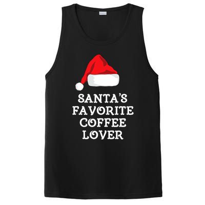 SantaS Favorite Coffee Lover Christmas Funny Hat Drinking PosiCharge Competitor Tank