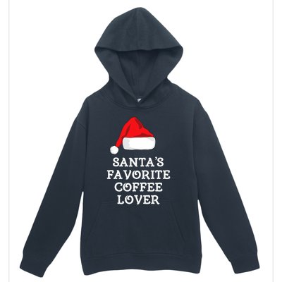 SantaS Favorite Coffee Lover Christmas Funny Hat Drinking Urban Pullover Hoodie