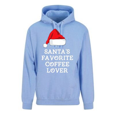 SantaS Favorite Coffee Lover Christmas Funny Hat Drinking Unisex Surf Hoodie