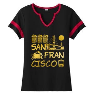 San Francisco California Ladies Halftime Notch Neck Tee