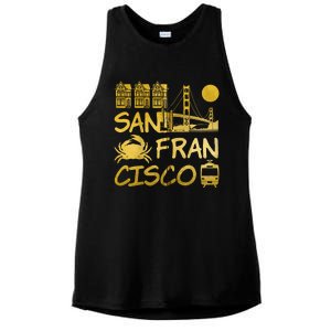 San Francisco California Ladies PosiCharge Tri-Blend Wicking Tank