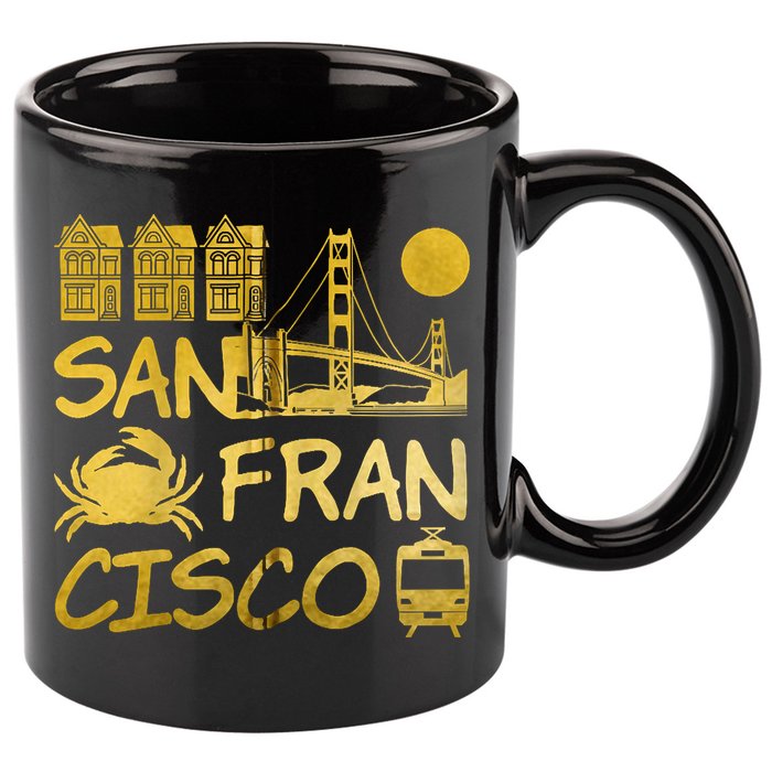 San Francisco California 11oz C Handle Ceramic Mug