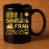 San Francisco California 11oz C Handle Ceramic Mug