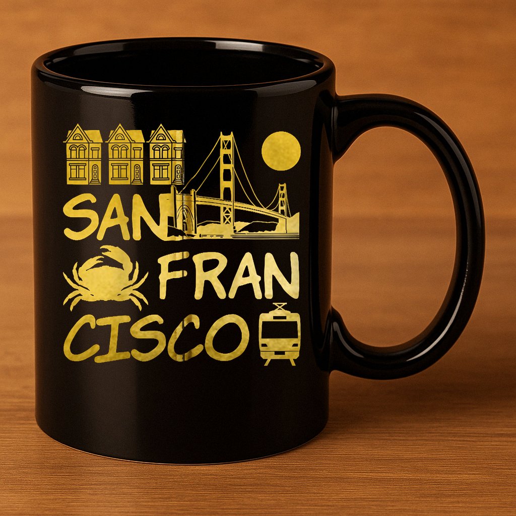 San Francisco California 11oz C Handle Ceramic Mug
