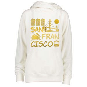 San Francisco California Womens Funnel Neck Pullover Hood