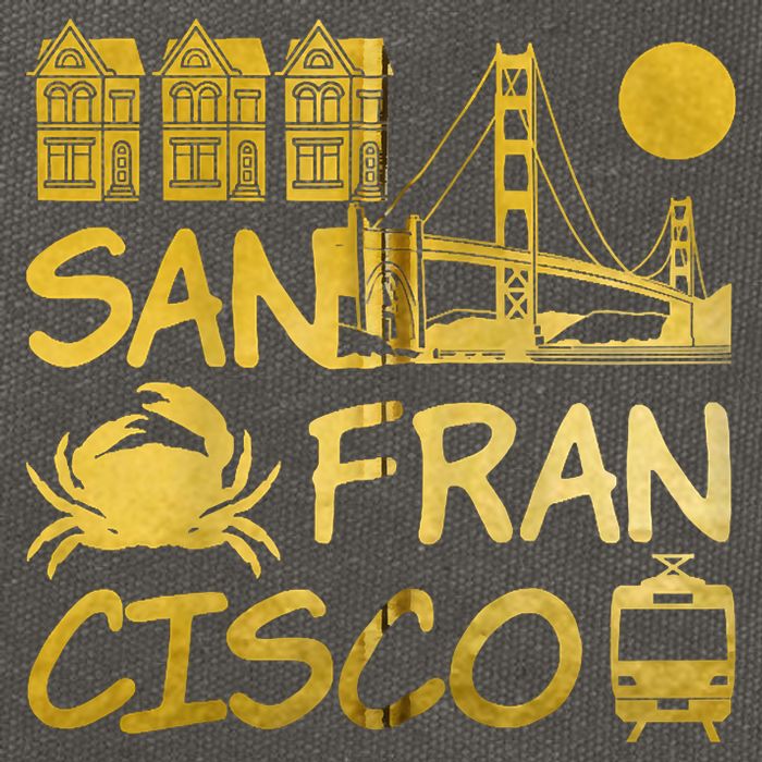 San Francisco California Cotton Canvas Backpack