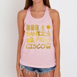 San Francisco California Women's Knotted Racerback Tank