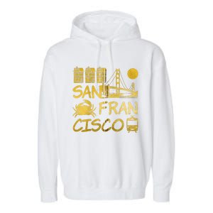 San Francisco California Garment-Dyed Fleece Hoodie