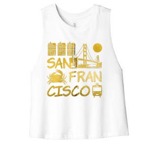 San Francisco California Women's Racerback Cropped Tank