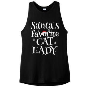 SantaS Favorite Cat Lady Santa Claus Christmas Gift Holiday Meaningful Gift Ladies PosiCharge Tri-Blend Wicking Tank