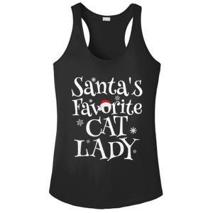 SantaS Favorite Cat Lady Santa Claus Christmas Gift Holiday Meaningful Gift Ladies PosiCharge Competitor Racerback Tank