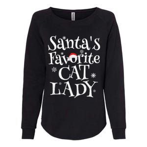 SantaS Favorite Cat Lady Santa Claus Christmas Gift Holiday Meaningful Gift Womens California Wash Sweatshirt