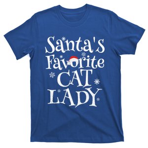 SantaS Favorite Cat Lady Santa Claus Christmas Gift Holiday Meaningful Gift T-Shirt