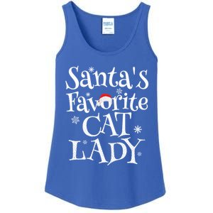 SantaS Favorite Cat Lady Santa Claus Christmas Gift Holiday Meaningful Gift Ladies Essential Tank