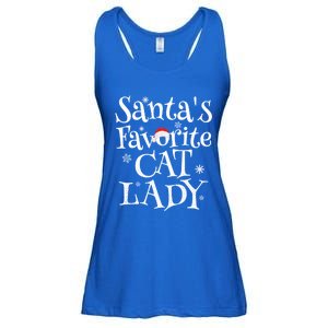 SantaS Favorite Cat Lady Santa Claus Christmas Gift Holiday Meaningful Gift Ladies Essential Flowy Tank