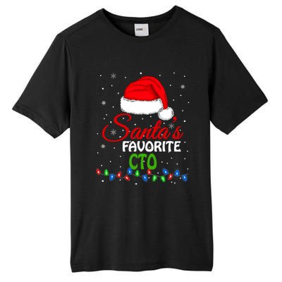 SantaS Favorite Cto Santa Hat Lights. Funny Christmas Tall Fusion ChromaSoft Performance T-Shirt