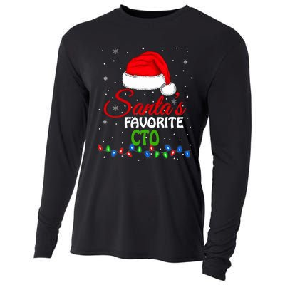 SantaS Favorite Cto Santa Hat Lights. Funny Christmas Cooling Performance Long Sleeve Crew